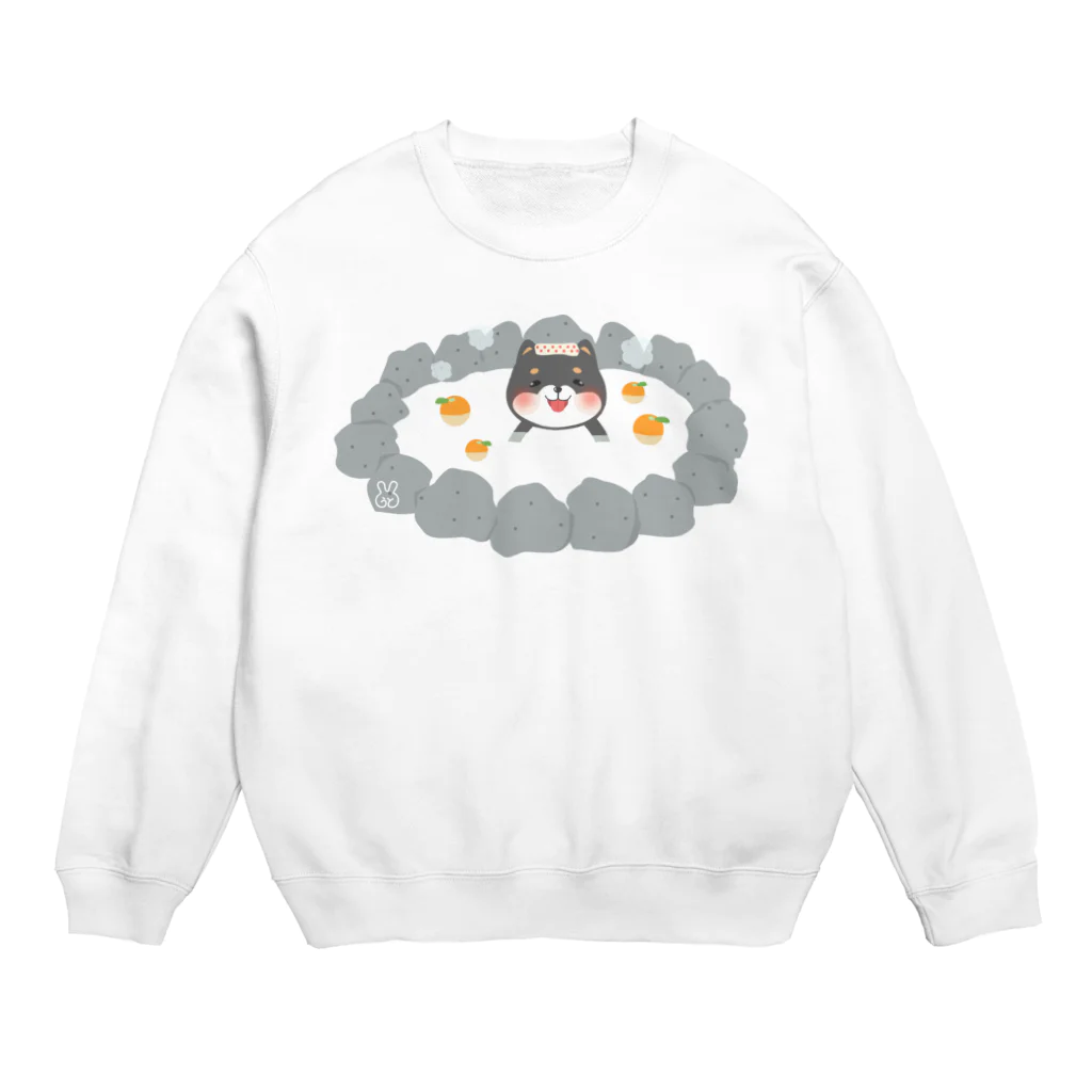 うとのぎゃらり〜🐰の温泉黒柴さん Crew Neck Sweatshirt