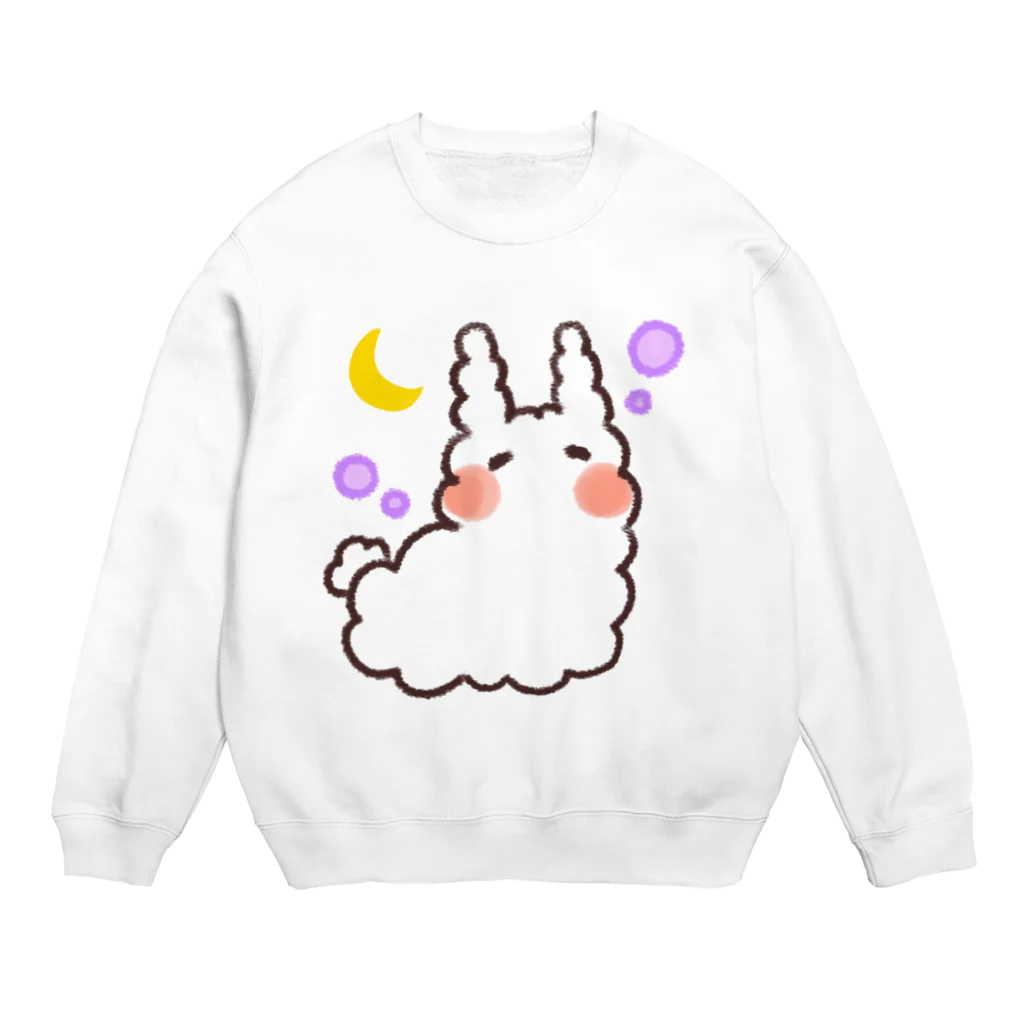 K.momokoのうさぎのうみうし(ウトウトver.) Crew Neck Sweatshirt