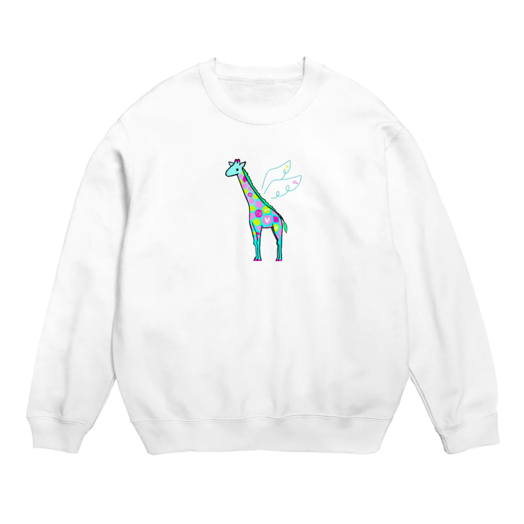 あああああのカラフルキリン Crew Neck Sweatshirt