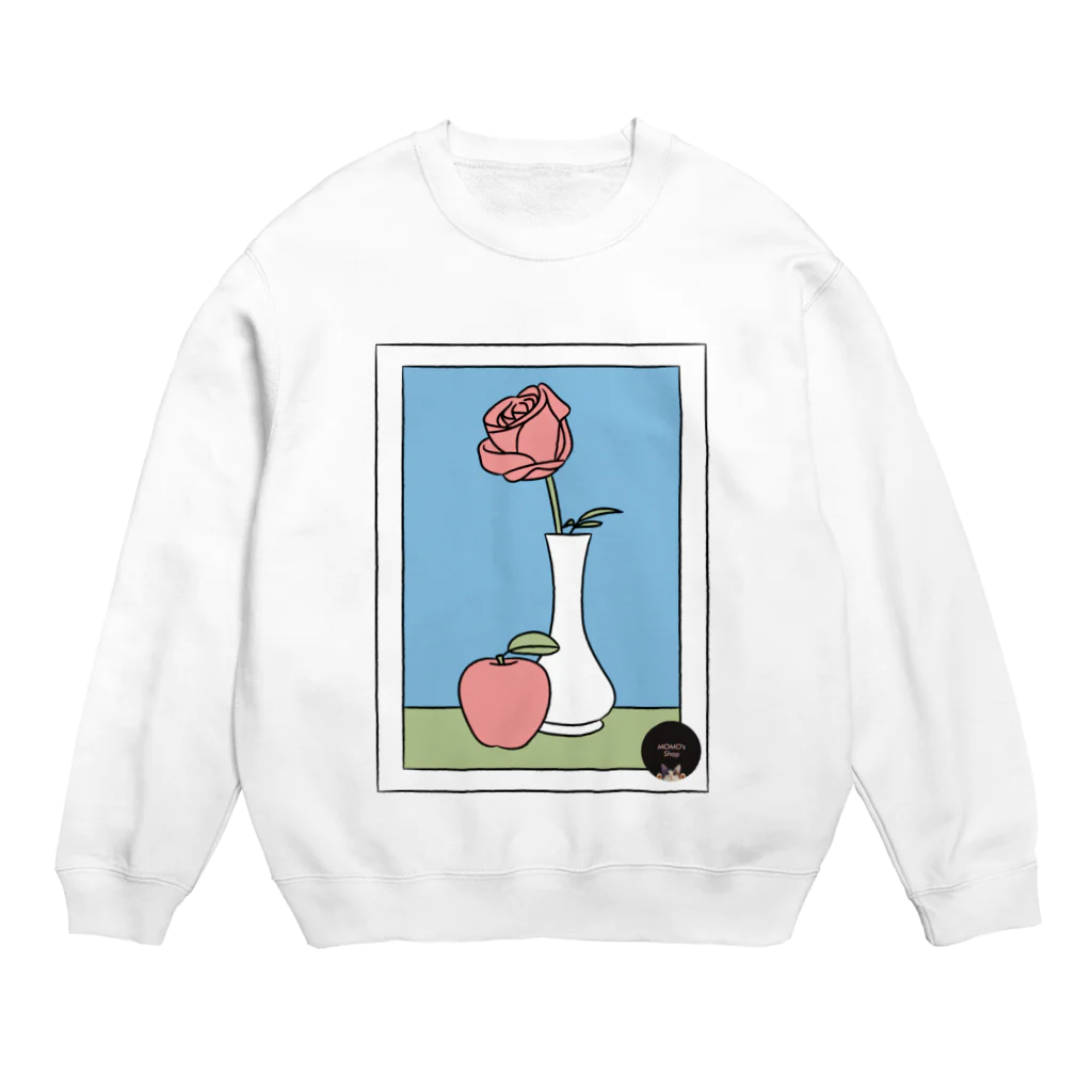 𝙈𝙊𝙈𝙊'𝙨 𝙎𝙝𝙤𝙥の薔薇と林檎 Crew Neck Sweatshirt
