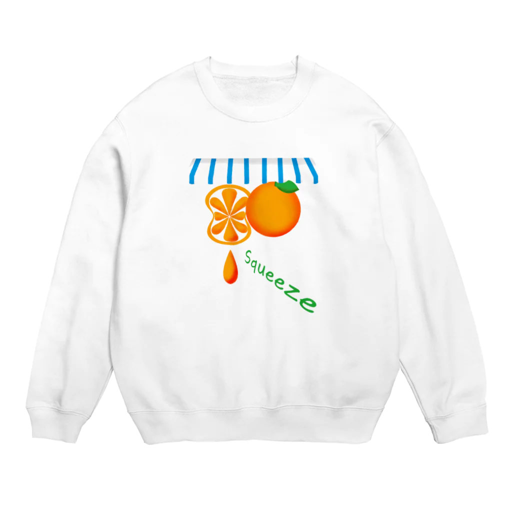 satoharuのオレンジ　ぎゅぎゅぎゅっ Crew Neck Sweatshirt