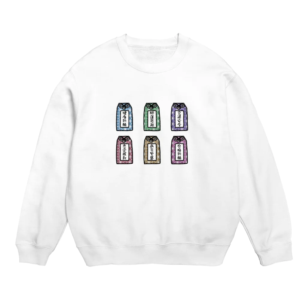 麦畑のお守り六種 Crew Neck Sweatshirt