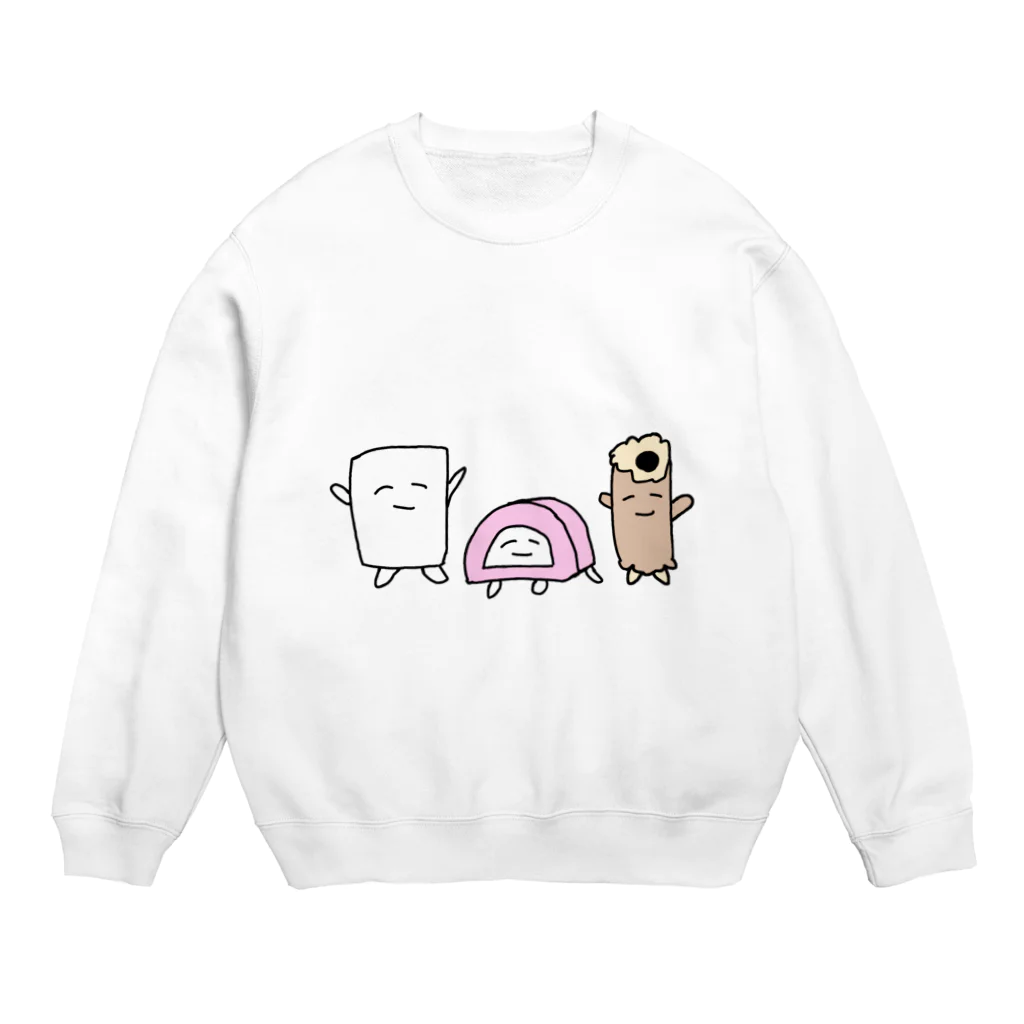 悠芽の微笑む練り物たち Crew Neck Sweatshirt