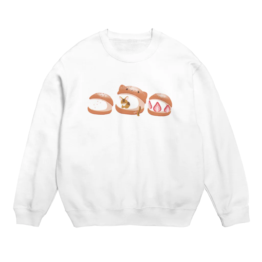 Kotetsu diary(SUZURI店)のアビシニアン×マリトッツォ Crew Neck Sweatshirt