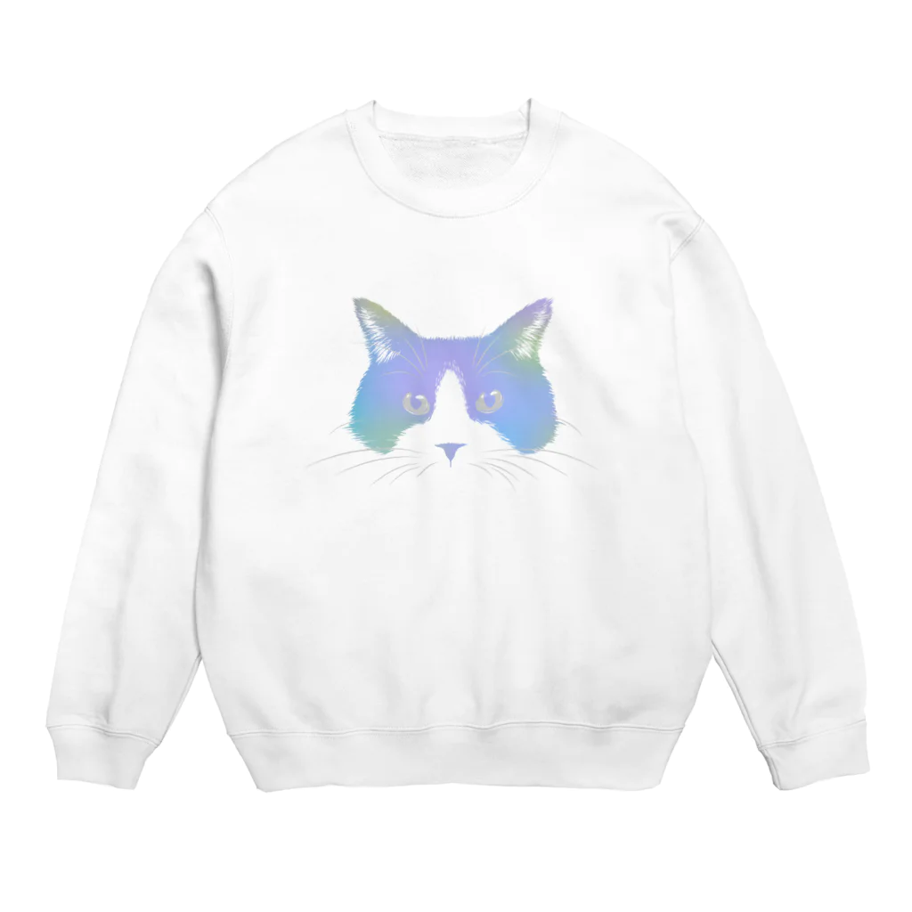 保護猫ボランティアまなねこのはちわれ♡パステル Crew Neck Sweatshirt