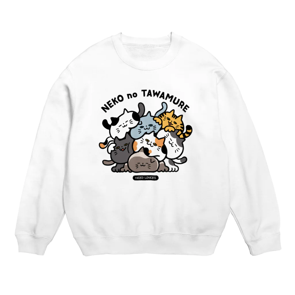 mincruのねこのたわむれ Crew Neck Sweatshirt