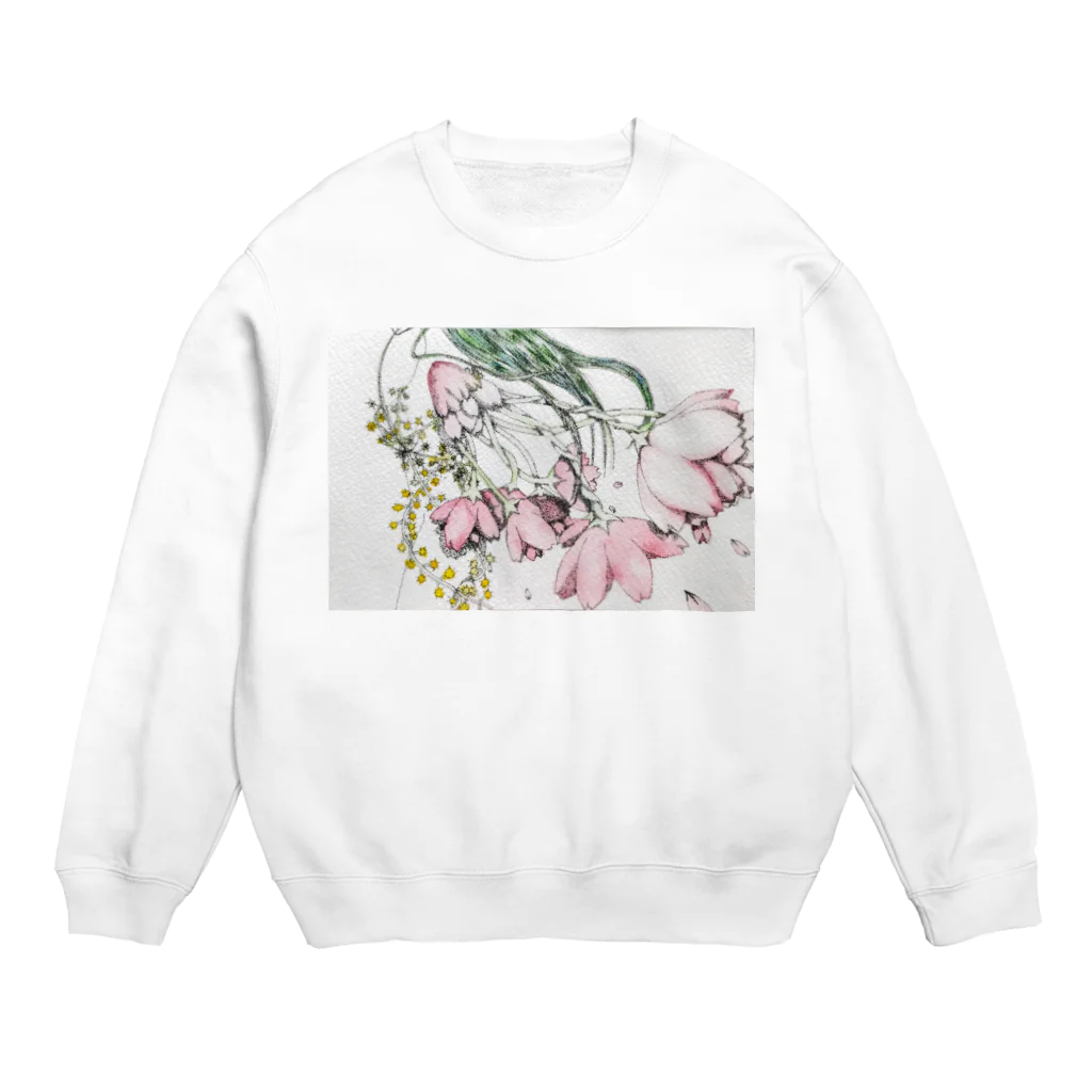 Pointillism loveの春の妖精 Crew Neck Sweatshirt