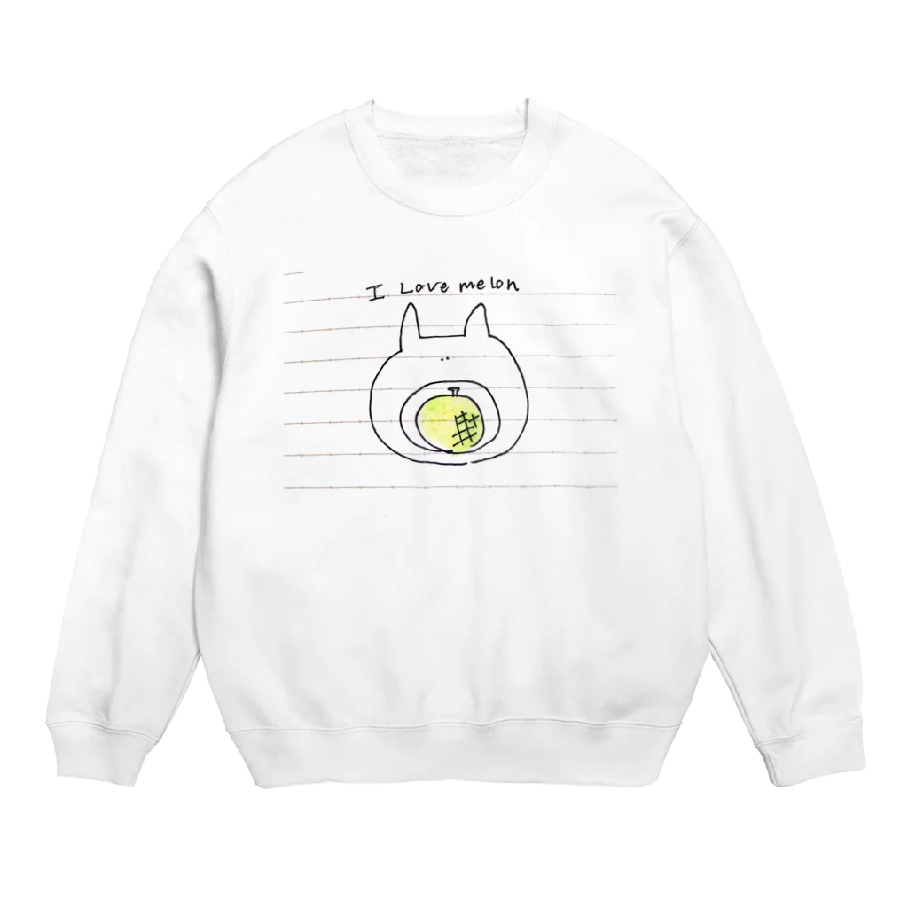 メロン星のI love melon Crew Neck Sweatshirt