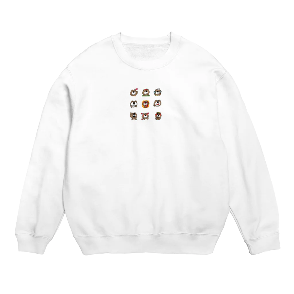 sayalotsobear shopの毎日を生きるくま　たくさん Crew Neck Sweatshirt