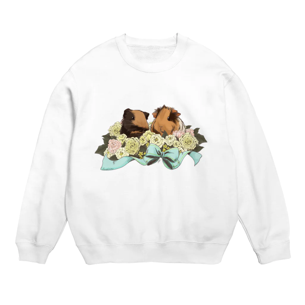 Lichtmuhleのお花とモルモット05 Crew Neck Sweatshirt