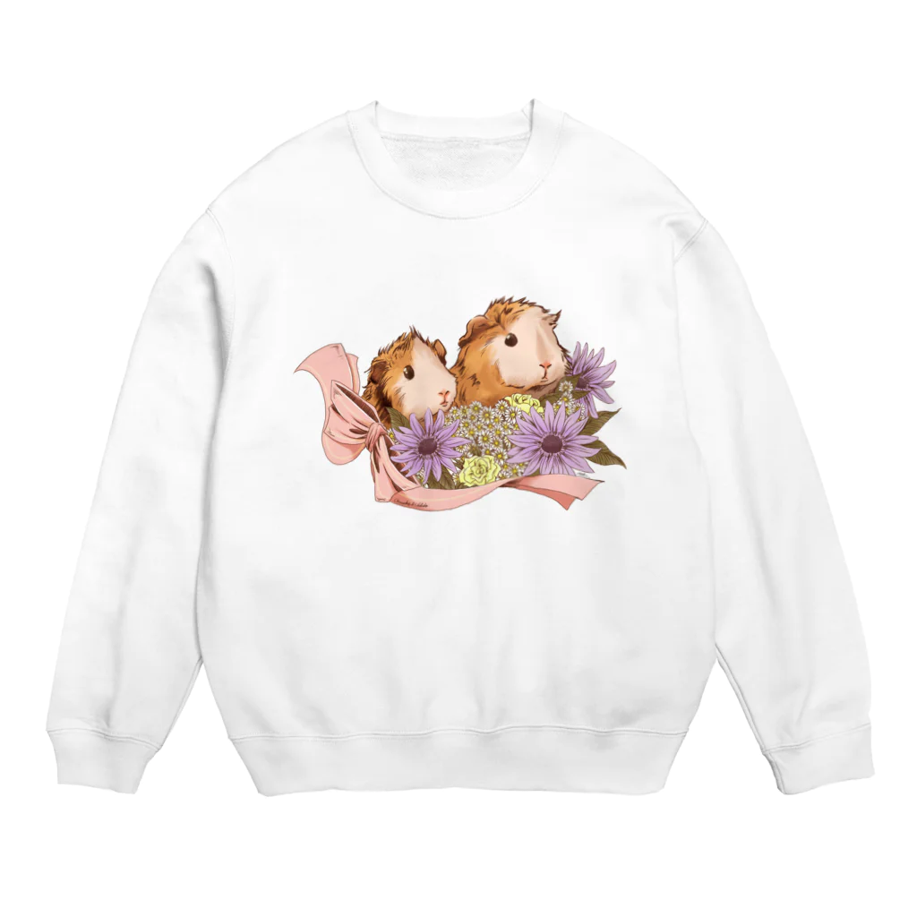 Lichtmuhleのお花とモルモット06 Crew Neck Sweatshirt