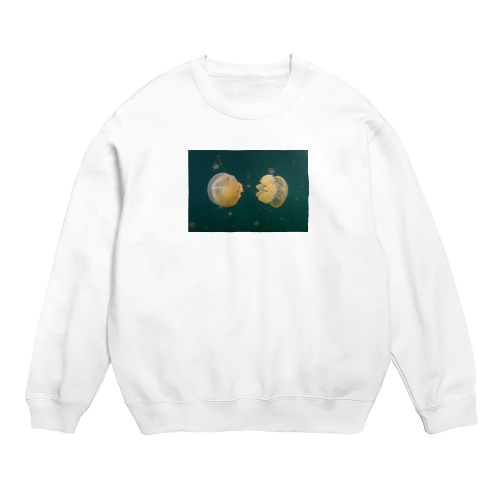 チクチクの深海のクラゲ Crew Neck Sweatshirt