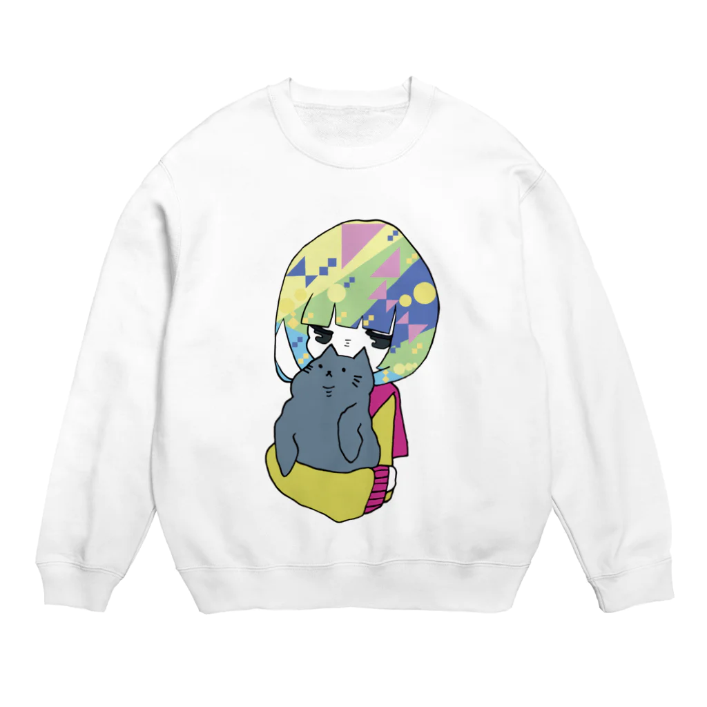 nyakamoのねこのうしろあたまをかぐおんなのこ  -からふる- Crew Neck Sweatshirt