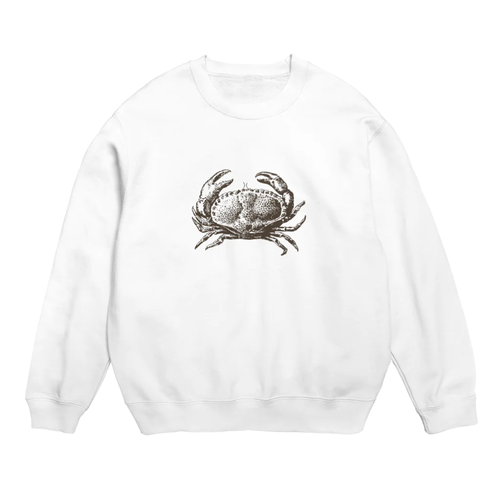 シュールな動物たちの絶妙なカニ Crew Neck Sweatshirt