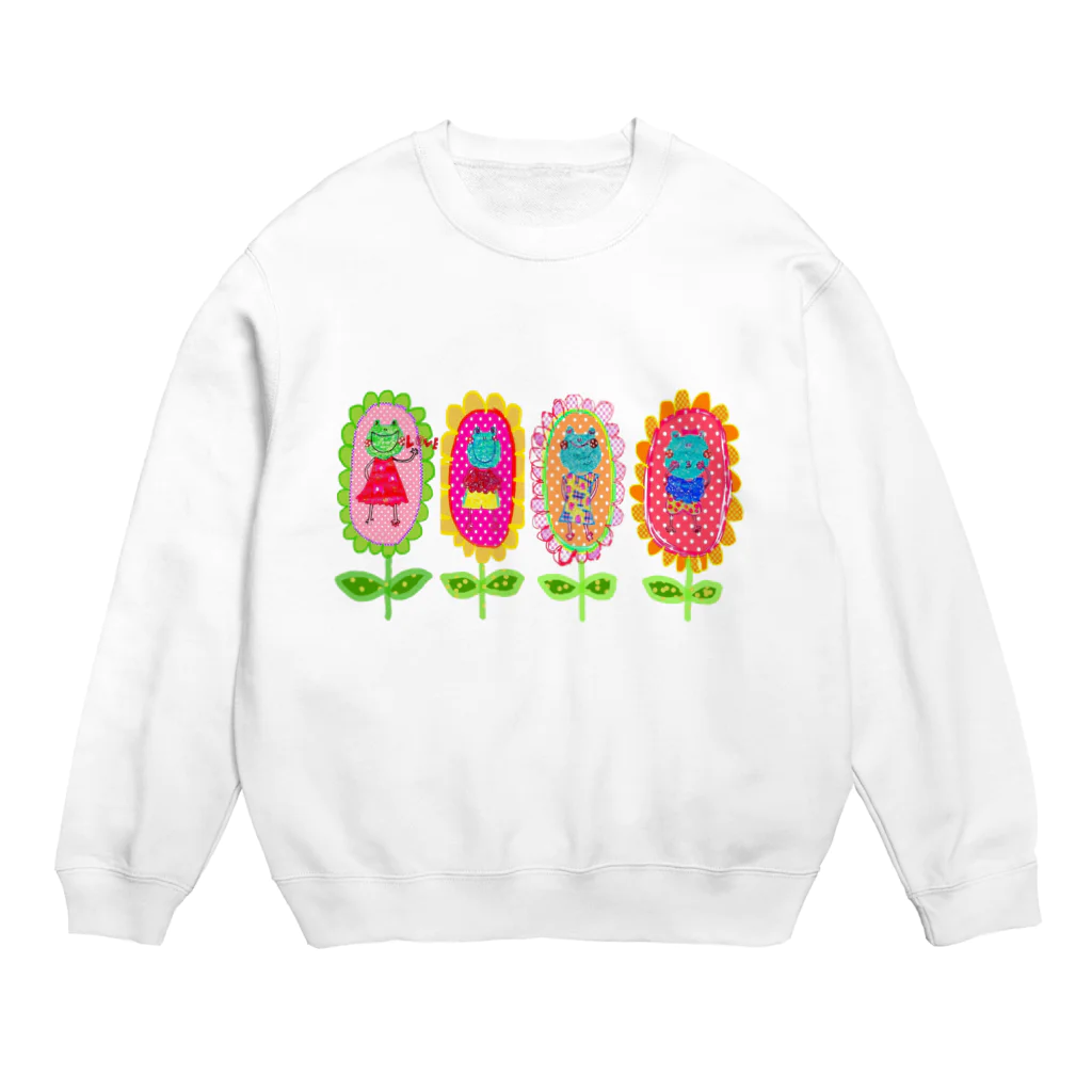 カエルモチーフオリジナル制作専門店のオリジナルカエルちゃん♡♡💓💞🐸 Crew Neck Sweatshirt