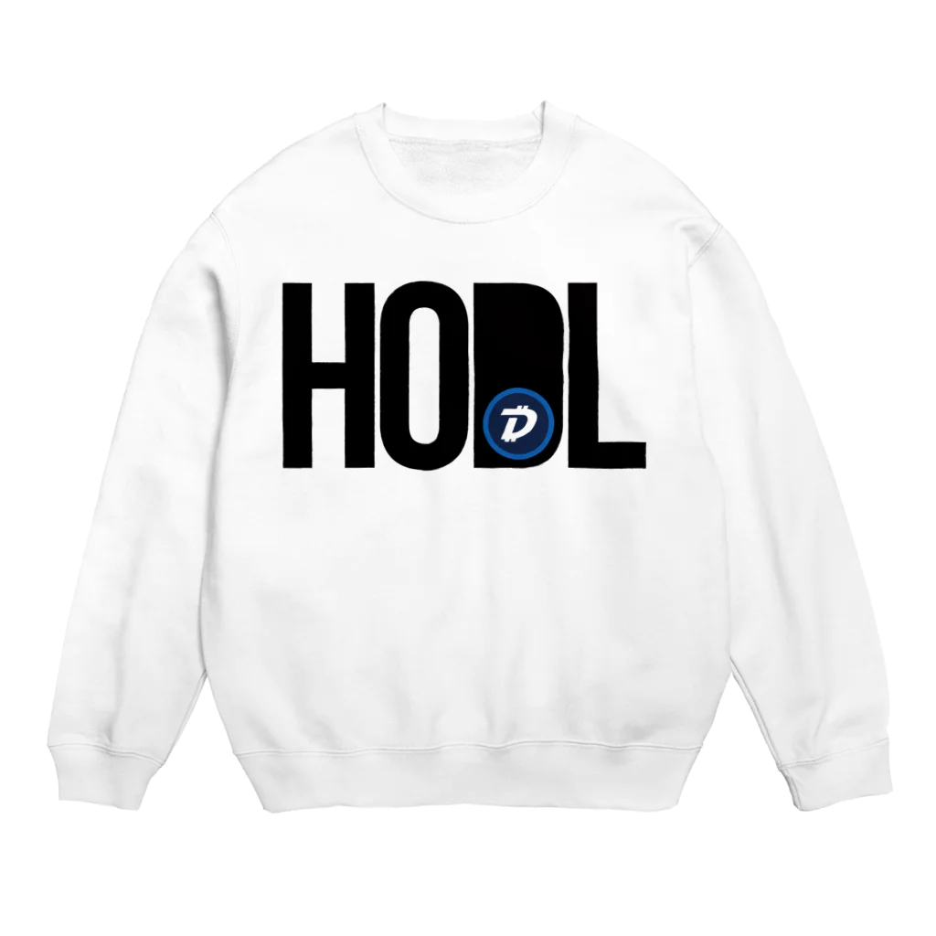 TROPiCALViBESのHODL DGB blackfont Crew Neck Sweatshirt