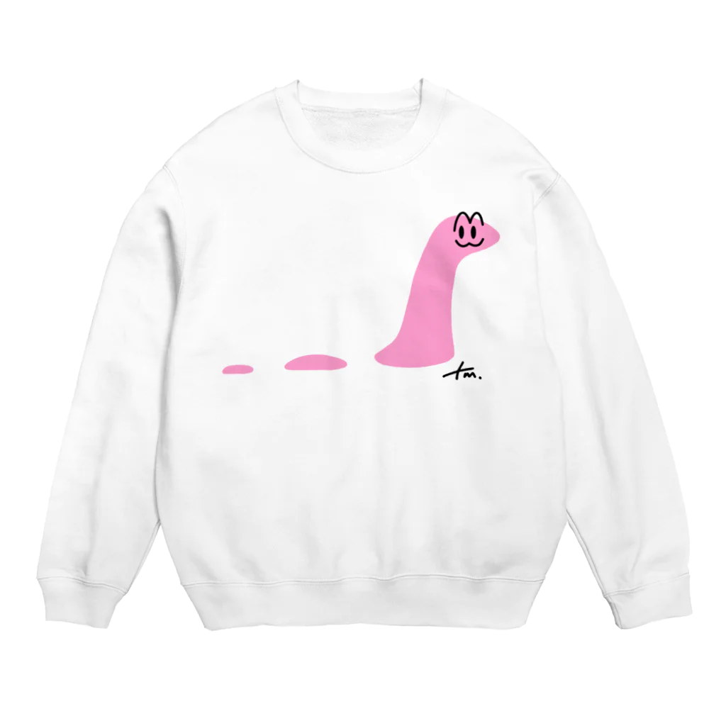 マチダタケルのSUZURIのお店のネス湖のネッシーUMAちゃん Crew Neck Sweatshirt