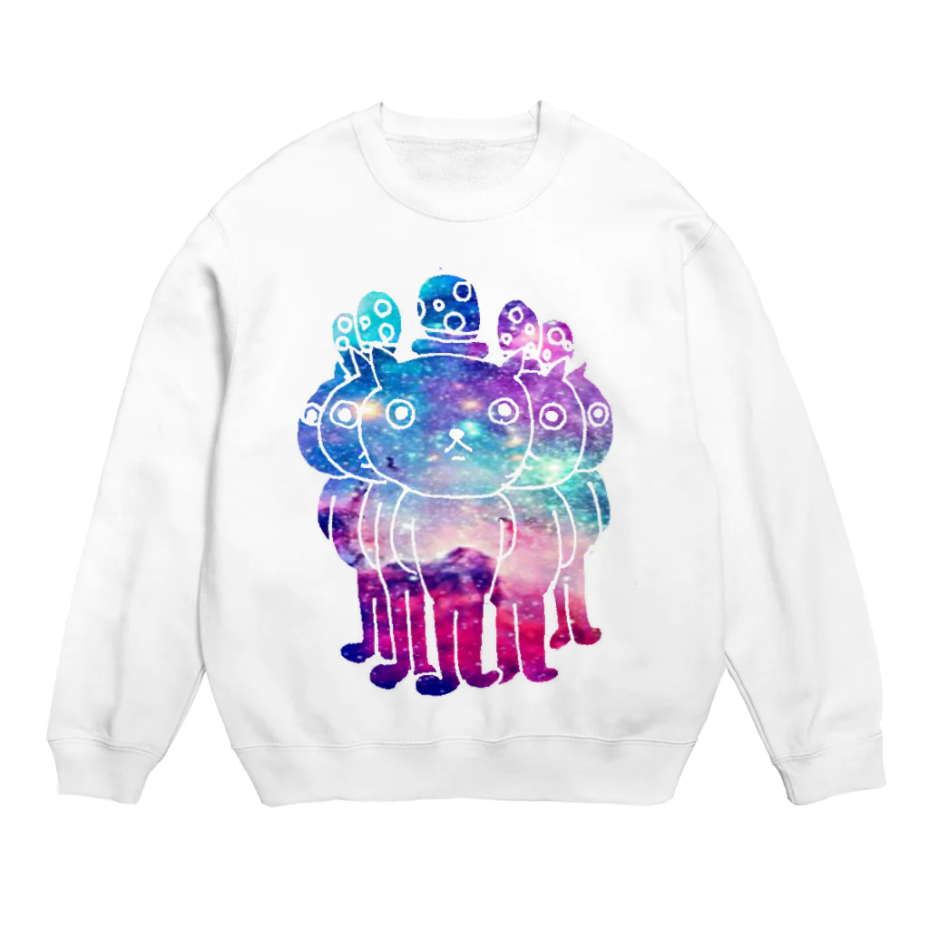 Yume zukin のニャッペルゲンニャアー Crew Neck Sweatshirt