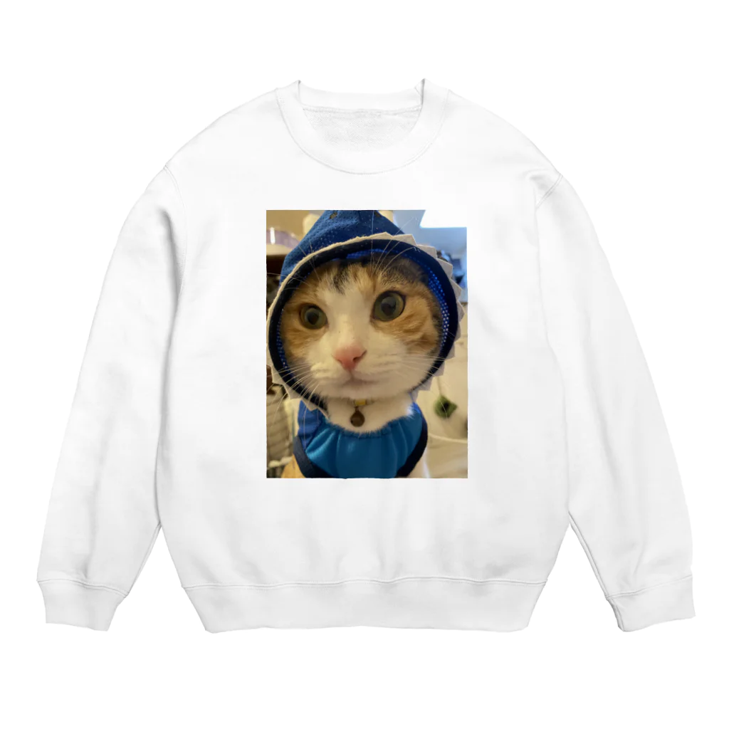 monekosideの保護猫まくらちゃんコス！ Crew Neck Sweatshirt