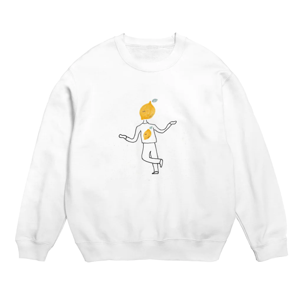 イカすスルメ🦑のレモン星のレモンくん Crew Neck Sweatshirt