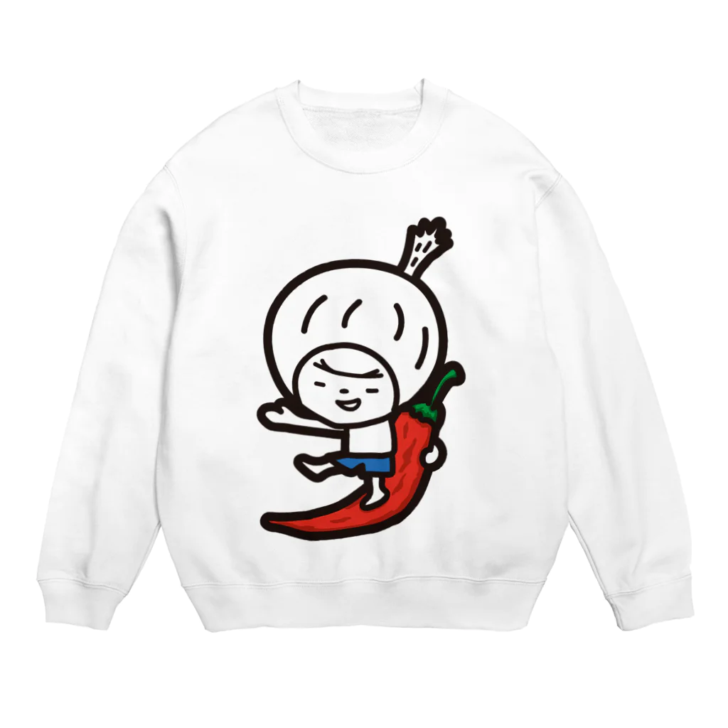 きくのらくがきのとうがらし　きく Crew Neck Sweatshirt