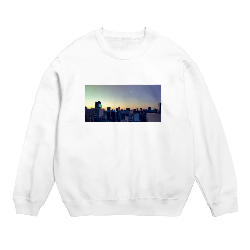 ぽぽこ🐰SHOPの遅めの夕暮れ Crew Neck Sweatshirt