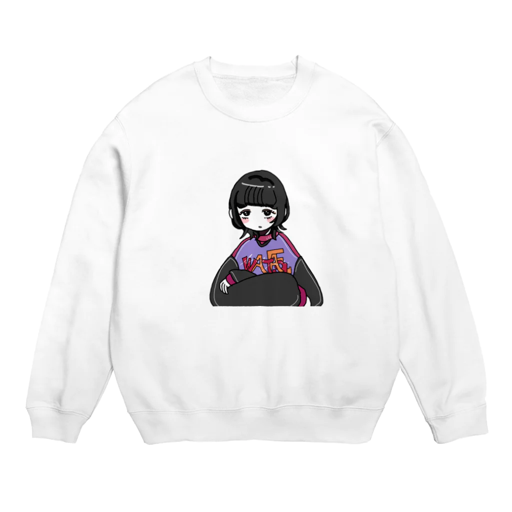 ひざの裏の店のらっぱーちゃん Crew Neck Sweatshirt