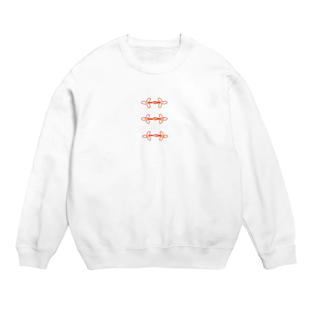 宍村のチャイナ襟 Crew Neck Sweatshirt