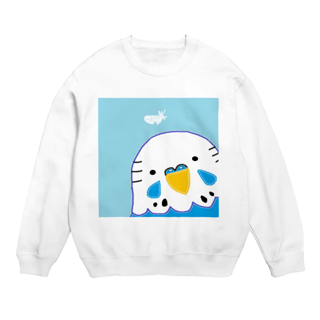 akink(ｱｷﾝｺ)のセキセイインコと羽根 Crew Neck Sweatshirt