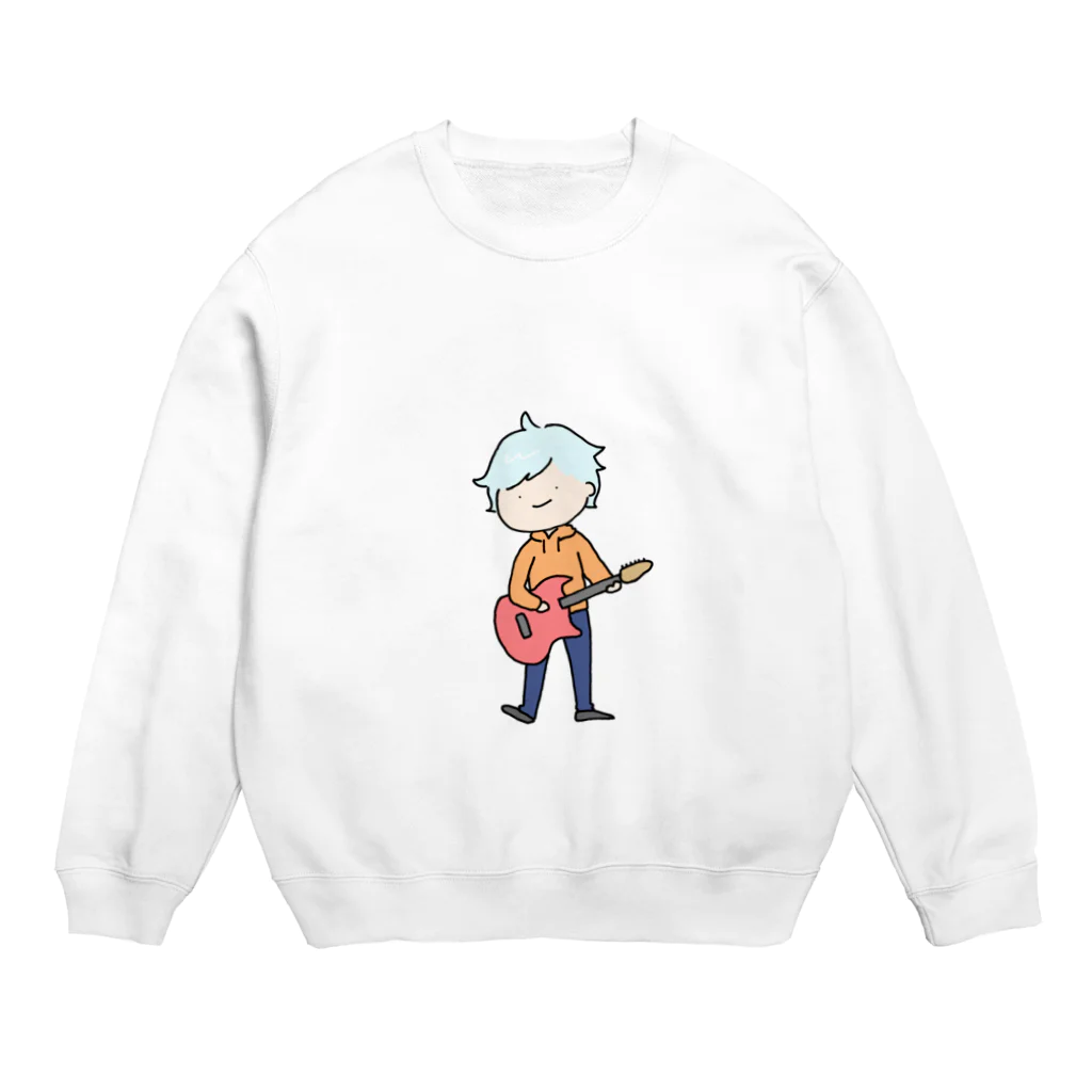 漬けマグロのスーパーギタリストぼーい Crew Neck Sweatshirt