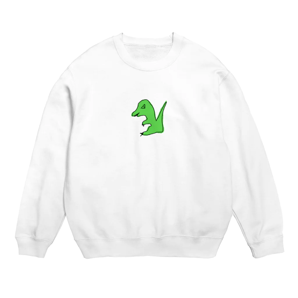 強いゴミの恐竜を描いてみた Crew Neck Sweatshirt