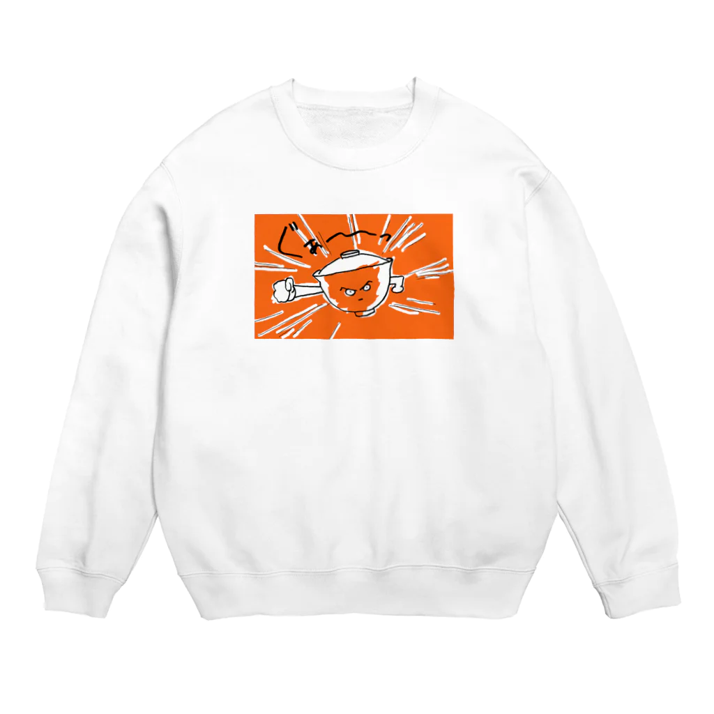 まどの一哉 趣味の店のぐぁ〜っ丼 Crew Neck Sweatshirt