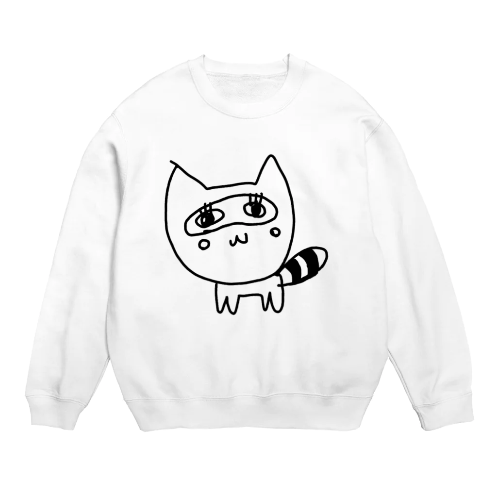 ねこたぬき＠自由奔放つよつよ発狂迷子系猫🐈👼のたぬきぱんつ Crew Neck Sweatshirt