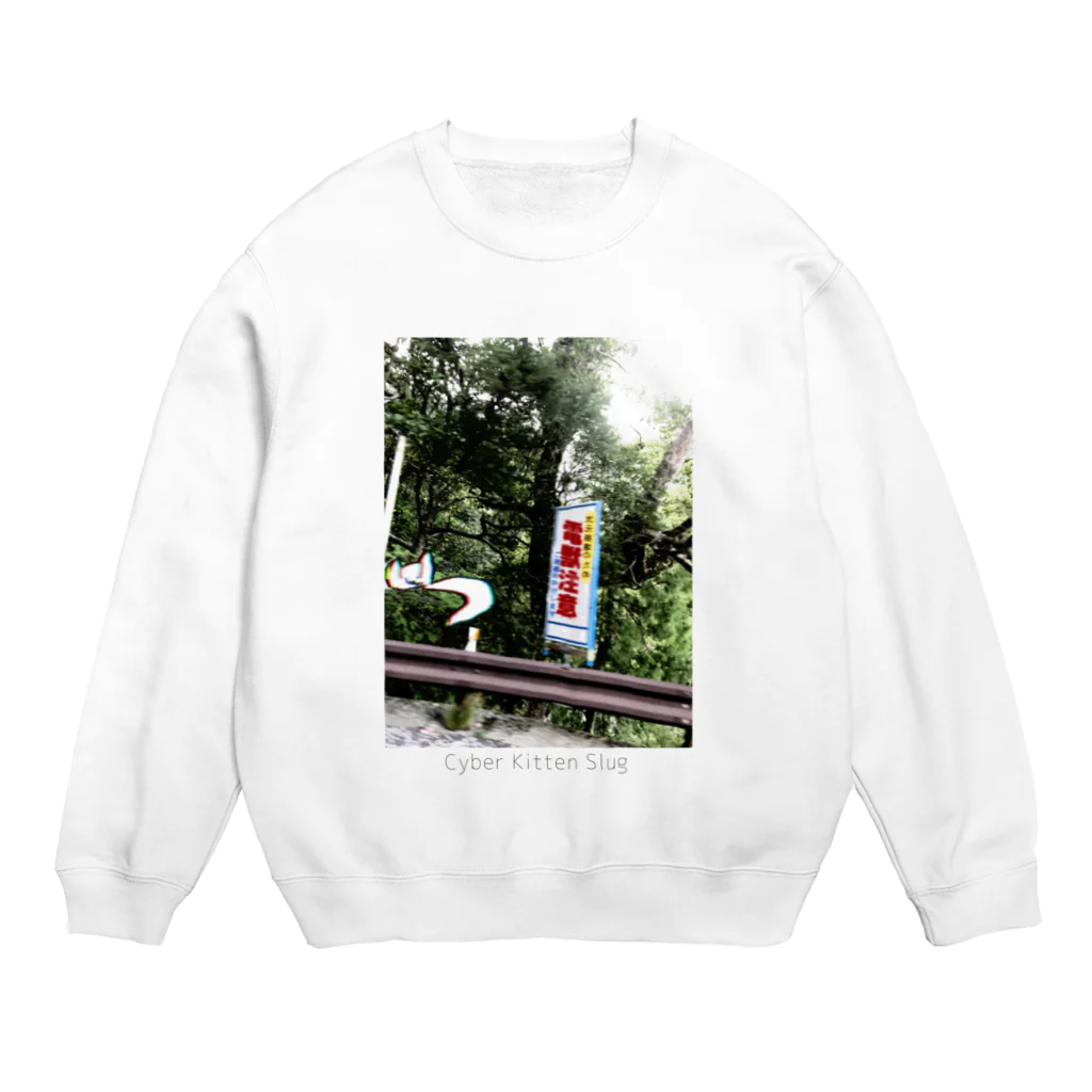 電脳猫蛞蝓屋さん🌲🌳の電脳猫蛞蝓~電獣注意~ Crew Neck Sweatshirt