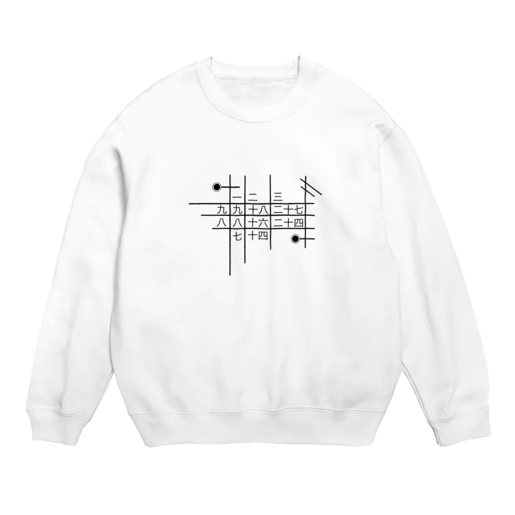 九一が九の掛け算シリーズ Crew Neck Sweatshirt