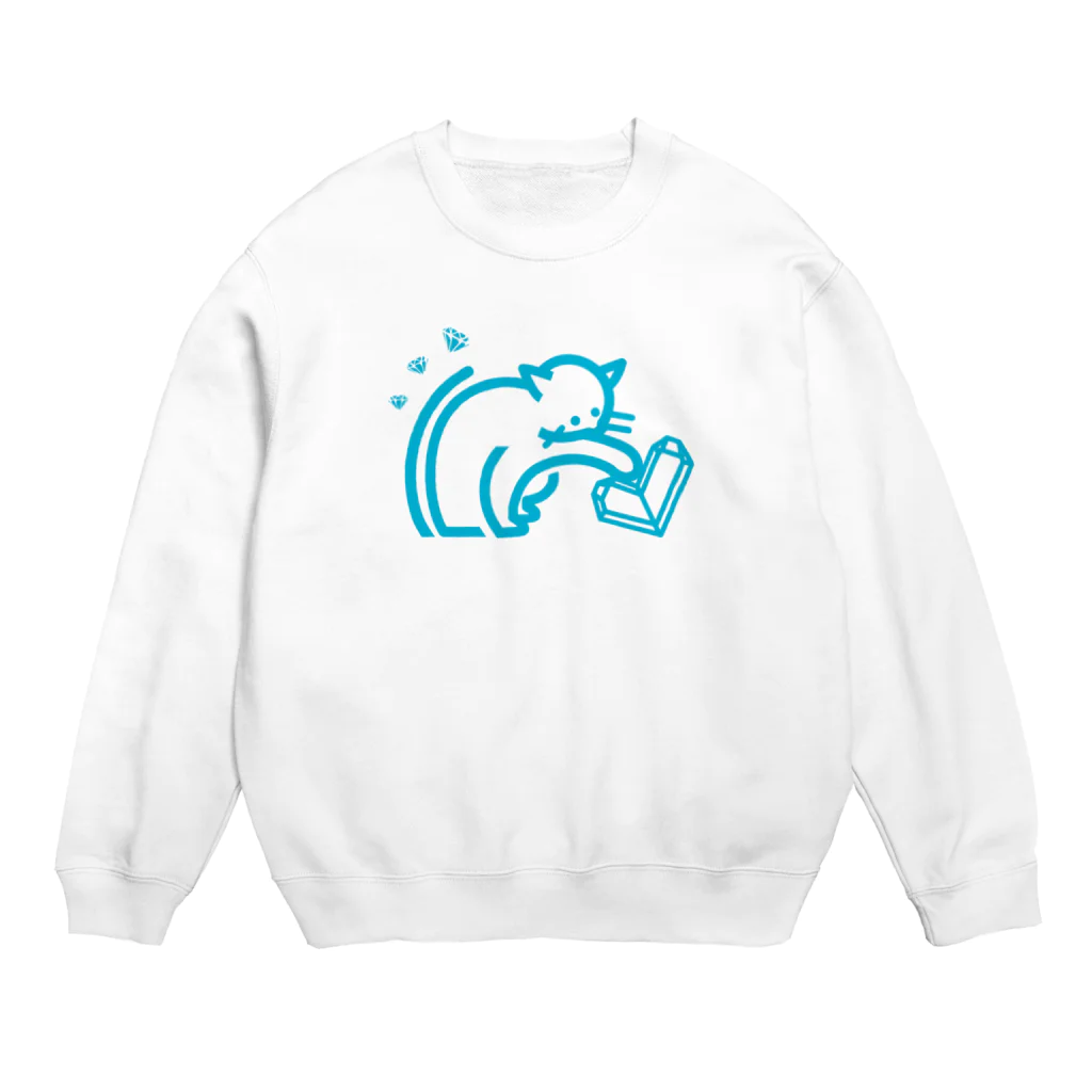 Cleavageの日本式双晶つんつんネコちゃーん Crew Neck Sweatshirt