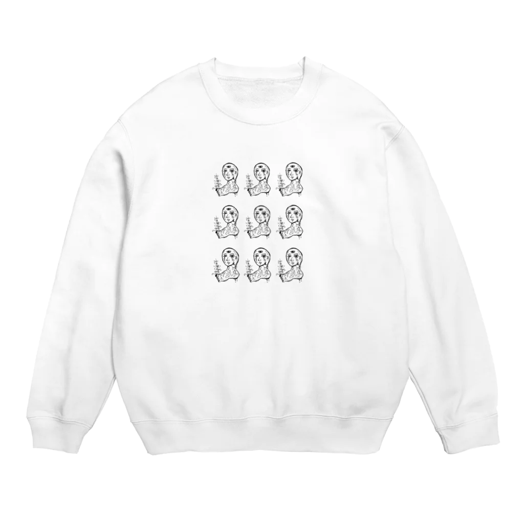 もちもちショップの9人のあしひと Crew Neck Sweatshirt