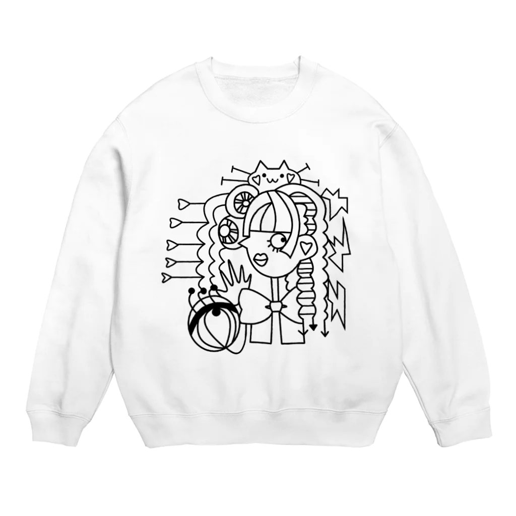 みッくスの~不思議シリーズ〜モノクロ❶ Crew Neck Sweatshirt