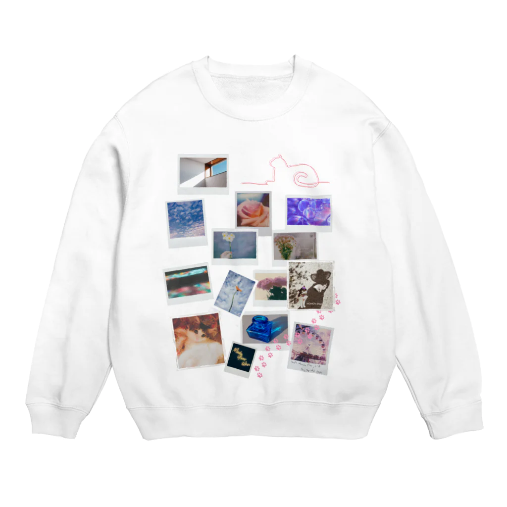 𝙈𝙊𝙈𝙊'𝙨 𝙎𝙝𝙤𝙥のMOMOとコラージュ Crew Neck Sweatshirt