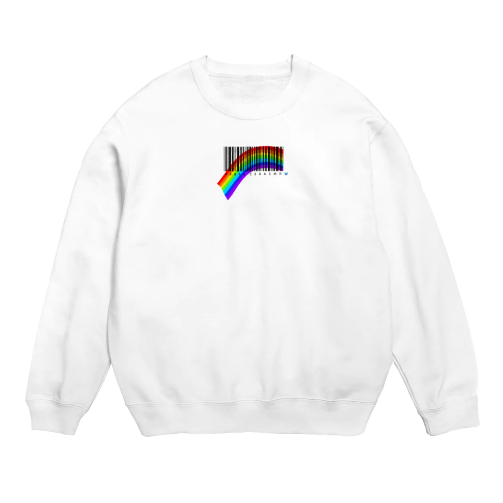 🌈🦋230ASMR 🦋🌈の230ASMR バーコードロゴ Crew Neck Sweatshirt