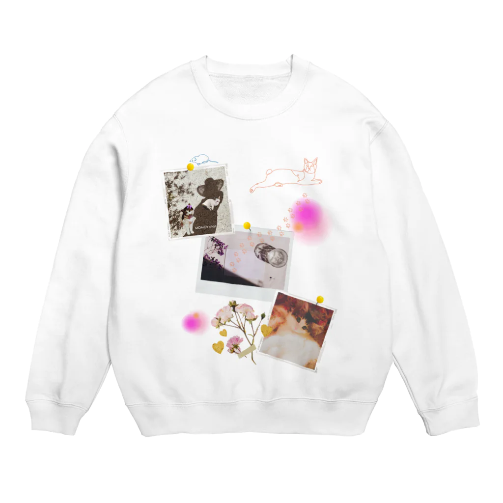 𝙈𝙊𝙈𝙊'𝙨 𝙎𝙝𝙤𝙥のMOMOとコラージュ-02 Crew Neck Sweatshirt