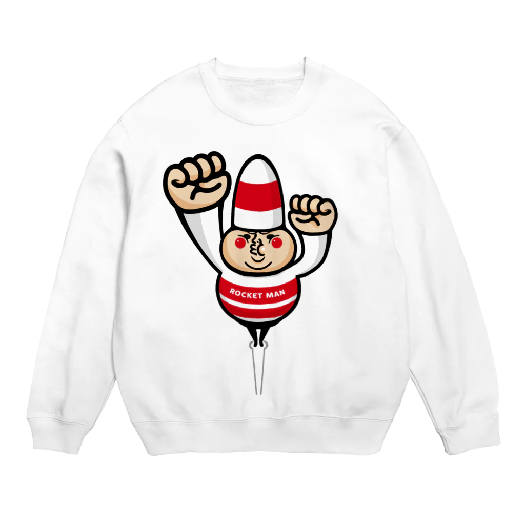 NAGOMI-Creationのリトルロケットマン キャラクターぶっ飛びstyle Crew Neck Sweatshirt