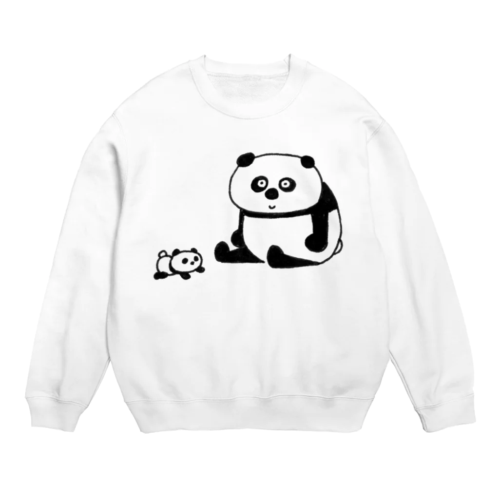 あわいの親子パンダ Crew Neck Sweatshirt