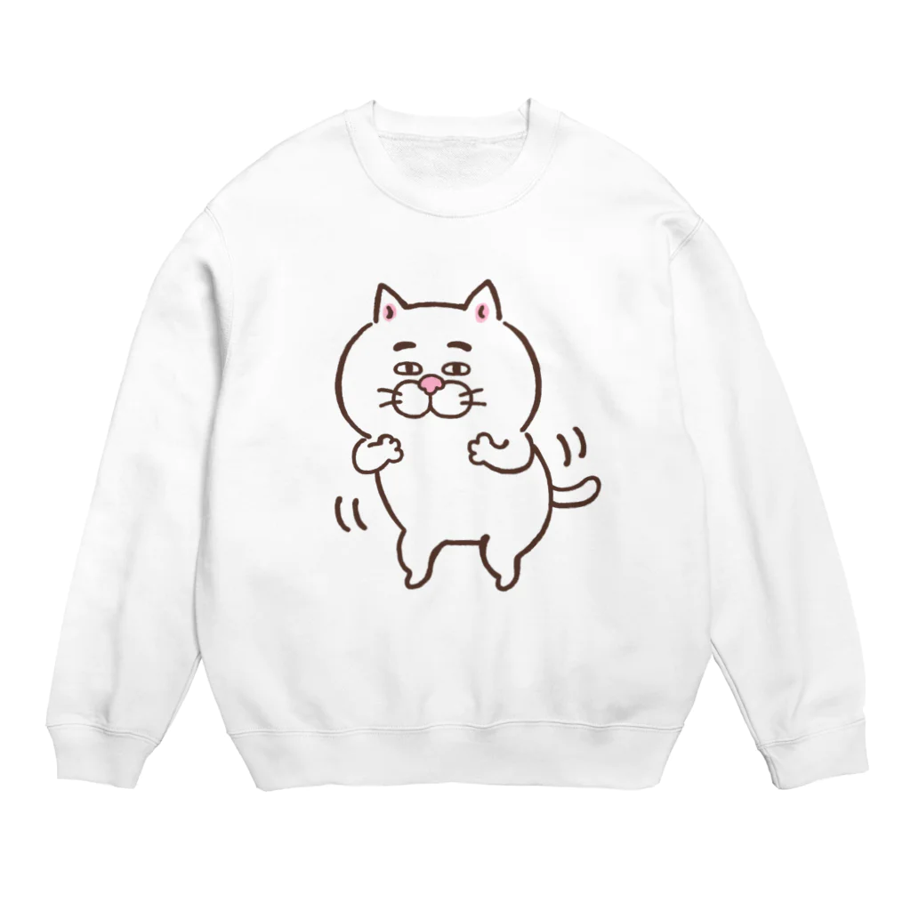 目つきの悪い猫＠いけやけいの踊るにゃんこ Crew Neck Sweatshirt