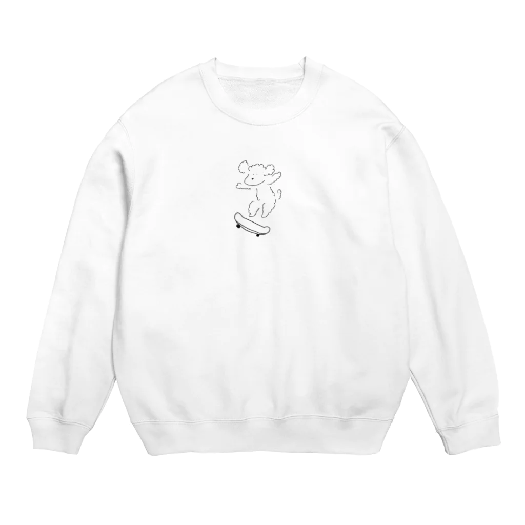 いぬとにんじんのスケボするいぬ Crew Neck Sweatshirt