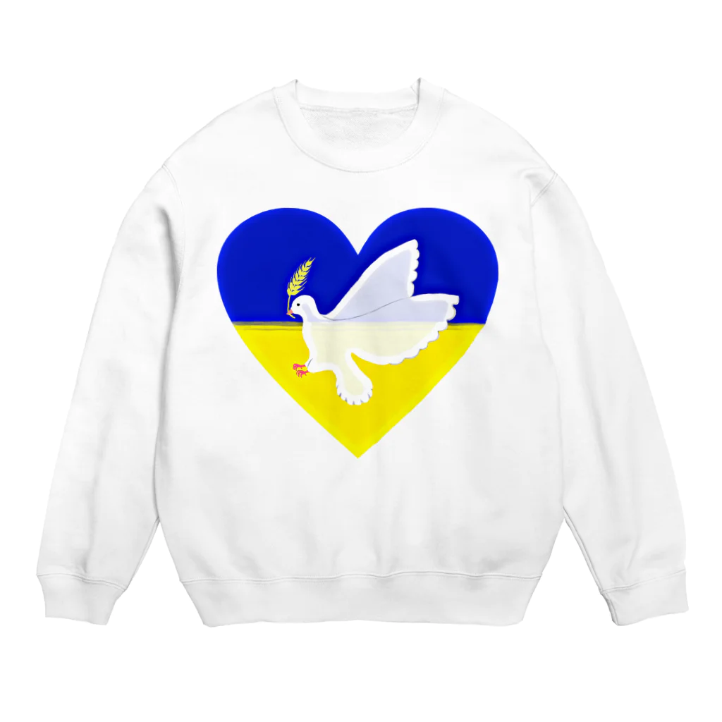LalaHangeulのPray For Peace ウクライナ応援 Crew Neck Sweatshirt
