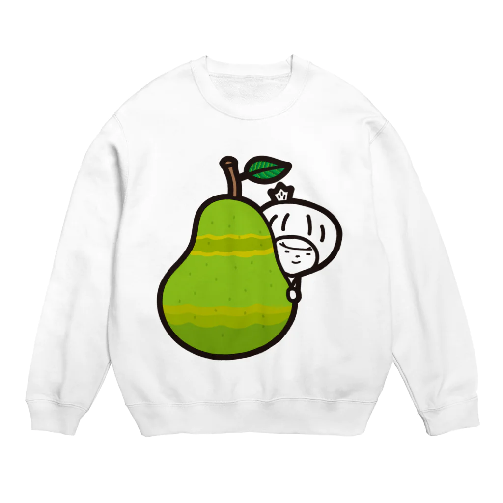 きくのらくがきの洋梨ときく Crew Neck Sweatshirt