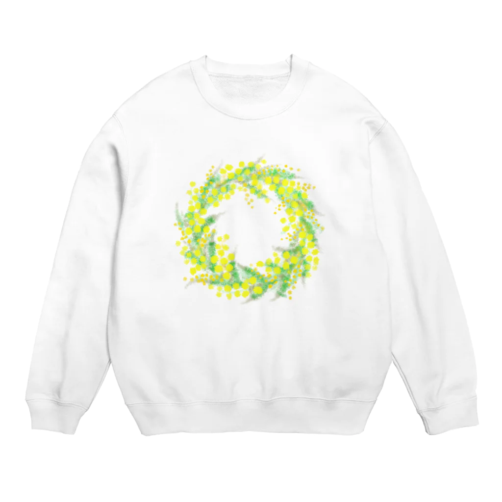 satoharuのミモザのリース Crew Neck Sweatshirt