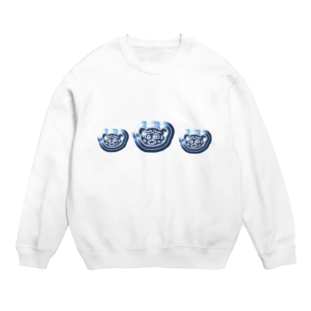 高級白餡最中大戦の三連さいばーハッピーあにまる Crew Neck Sweatshirt