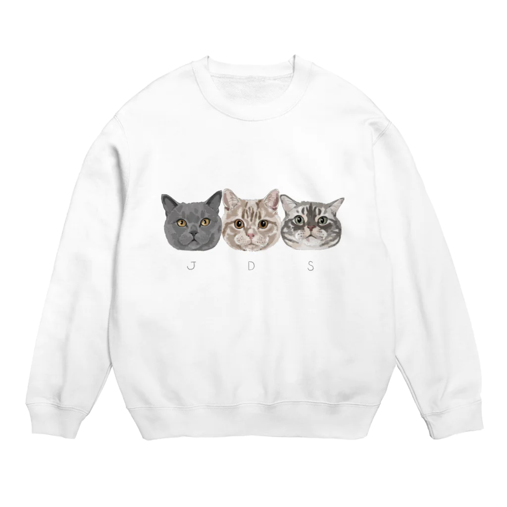 みきぞーん｜保護猫 ミッキー画伯と肉球とおともだちのJ&D&S Crew Neck Sweatshirt